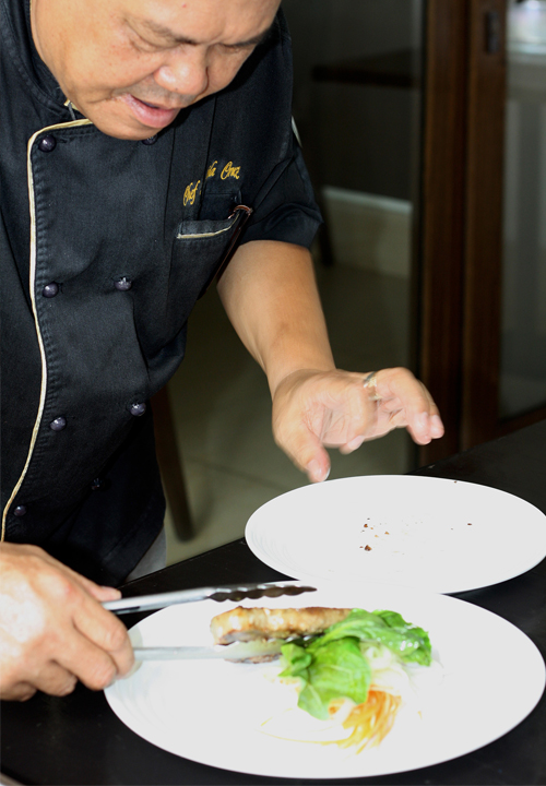 The District Boracay's Chef Rey Dela Cruz in action